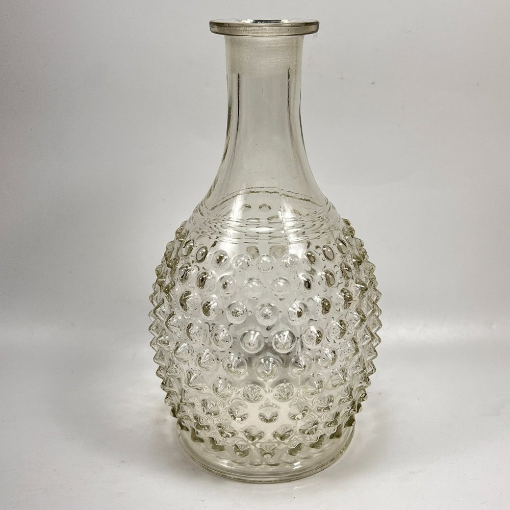 Vtg Anchor Hocking Hobnail Clear Depression Glass Decanter Barware